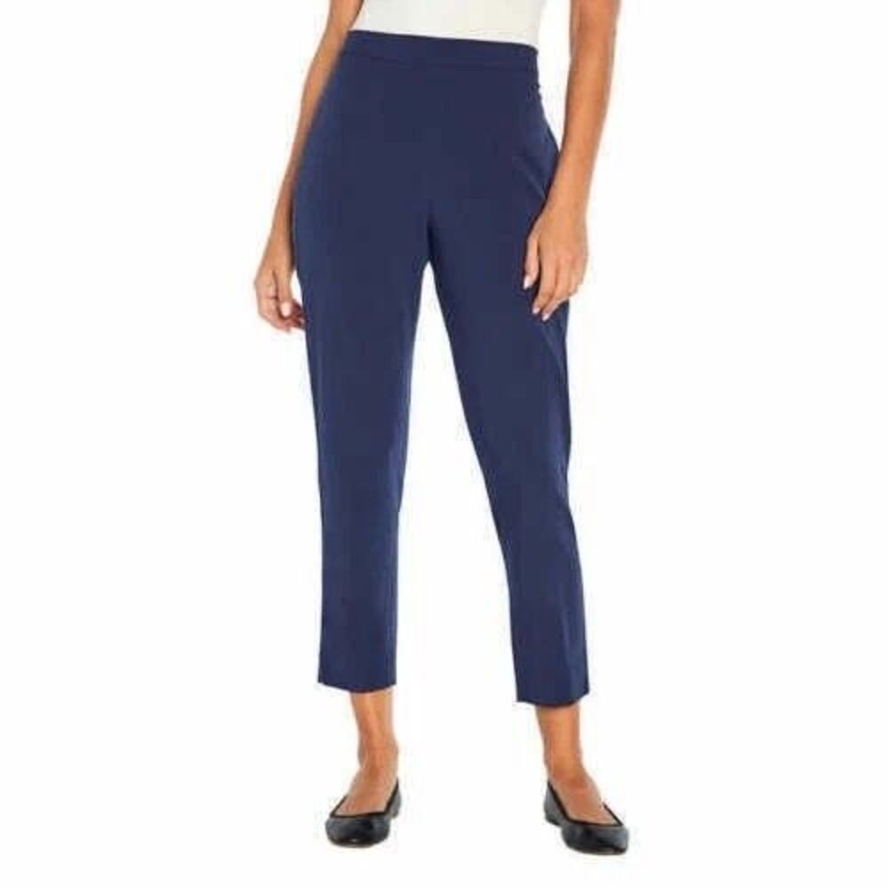 Banana Republic Womens Size 8 Tapered Pull-On Pants Navy Slacks Dress Chino New